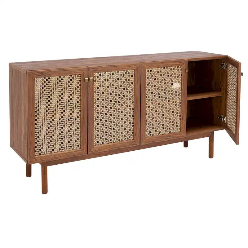 SAFAVIEH Micaela 63-Inch 4-Door Media TV Stand - Dimensions: 63.1" W x 16.3" D x 31.7" H 14