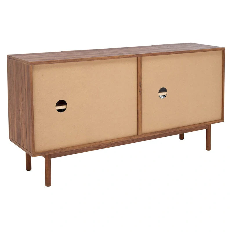 SAFAVIEH Micaela 63-Inch 4-Door Media TV Stand - Dimensions: 63.1" W x 16.3" D x 31.7" H 16