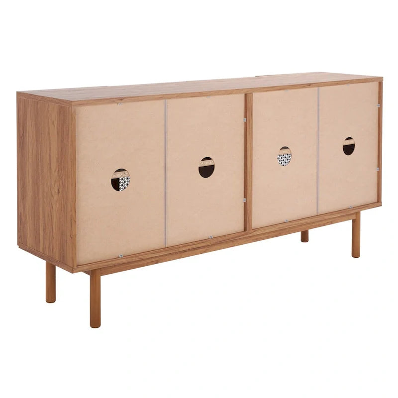 SAFAVIEH Micaela 63-Inch 4-Door Media TV Stand - Dimensions: 63.1" W x 16.3" D x 31.7" H 29