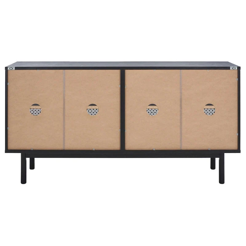 SAFAVIEH Micaela 63-Inch 4-Door Media TV Stand - Dimensions: 63.1" W x 16.3" D x 31.7" H 41