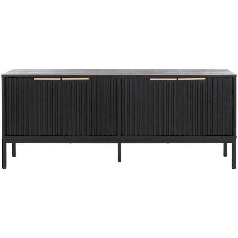 SAFAVIEH Deandra 4-Door Media Stand for Entertainment - Accommodates Up to 65-Inch Flat Screen TV - Dimensions: 60.8" W x 17.7" D x 24.6" H 50