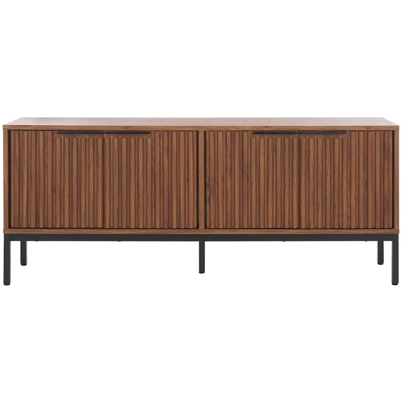 SAFAVIEH Deandra 4-Door Media Stand for Entertainment - Accommodates Up to 65-Inch Flat Screen TV - Dimensions: 60.8" W x 17.7" D x 24.6" H 6