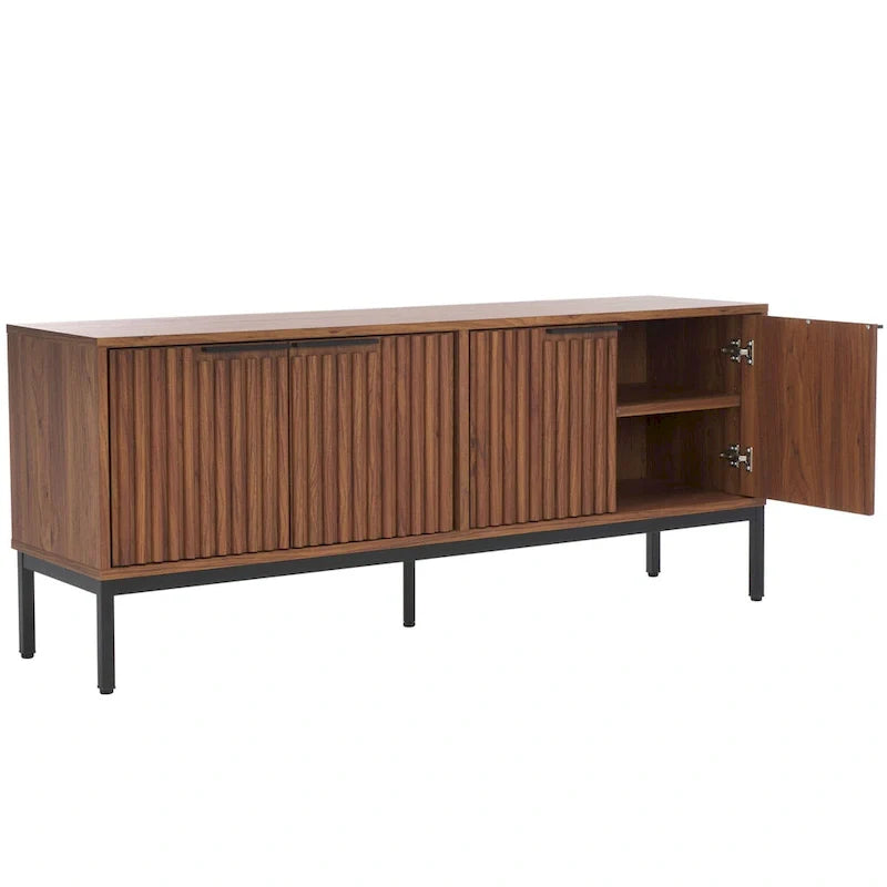SAFAVIEH Deandra 4-Door Media Stand for Entertainment - Accommodates Up to 65-Inch Flat Screen TV - Dimensions: 60.8" W x 17.7" D x 24.6" H 9