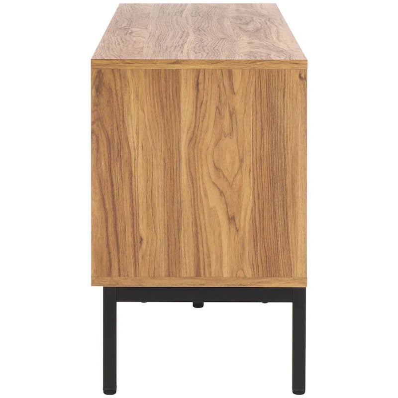 SAFAVIEH Deandra 4-Door Media Stand for Entertainment - Accommodates Up to 65-Inch Flat Screen TV - Dimensions: 60.8" W x 17.7" D x 24.6" H 18