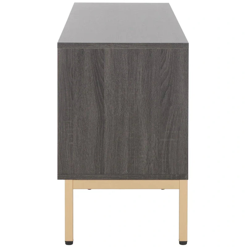 SAFAVIEH Deandra 4-Door Media Stand for Entertainment - Accommodates Up to 65-Inch Flat Screen TV - Dimensions: 60.8" W x 17.7" D x 24.6" H 28