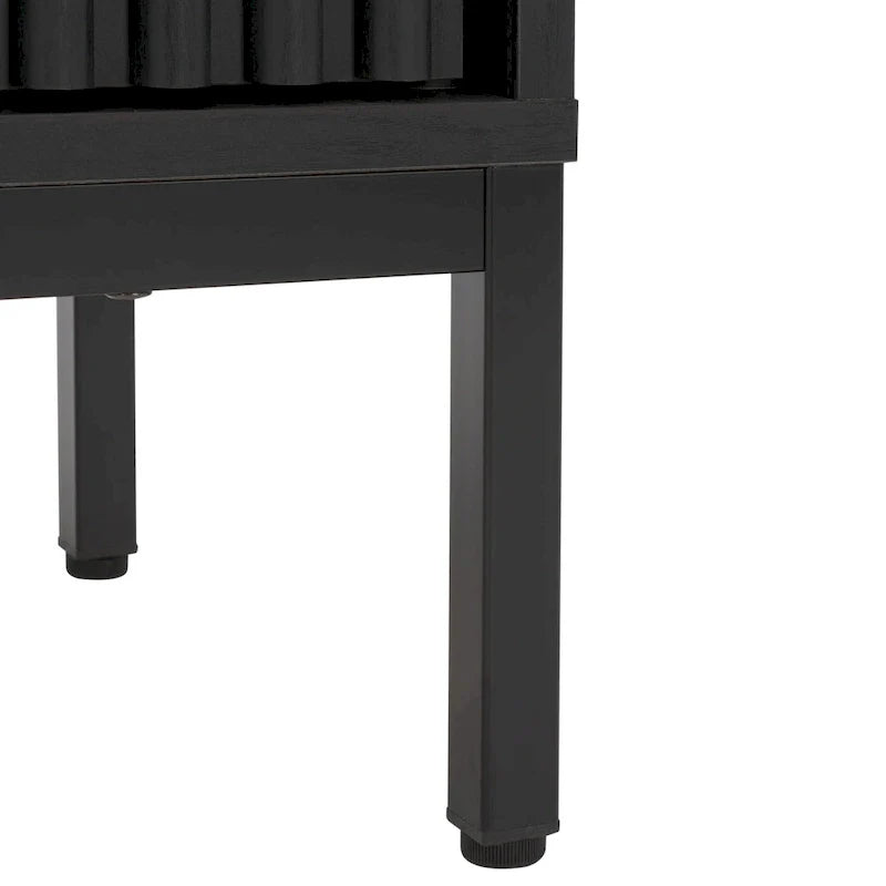 SAFAVIEH Deandra 4-Door Media Stand for Entertainment - Accommodates Up to 65-Inch Flat Screen TV - Dimensions: 60.8" W x 17.7" D x 24.6" H 40