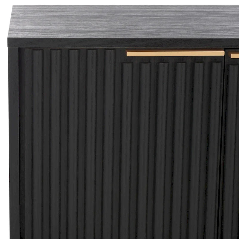 SAFAVIEH Deandra 4-Door Media Stand for Entertainment - Accommodates Up to 65-Inch Flat Screen TV - Dimensions: 60.8" W x 17.7" D x 24.6" H 44