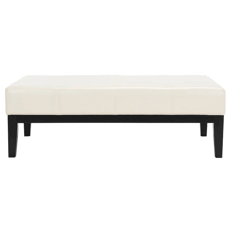 SAFAVIEH Tonja Brown Bicast Leather Rectangular Ottoman 16