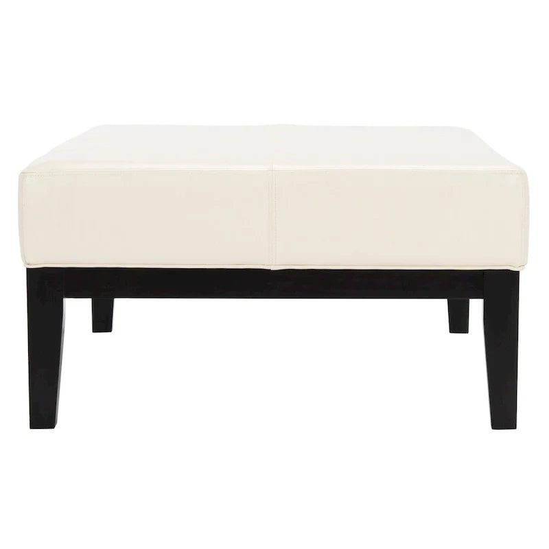 SAFAVIEH Tonja Brown Bicast Leather Rectangular Ottoman 19