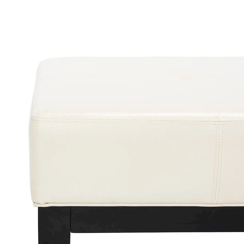 SAFAVIEH Tonja Brown Bicast Leather Rectangular Ottoman 23