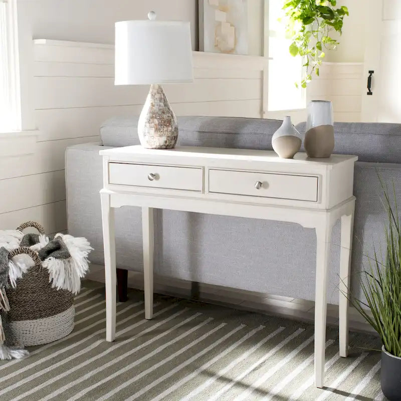 2-Drawer Console Table with Elegant French Country Design