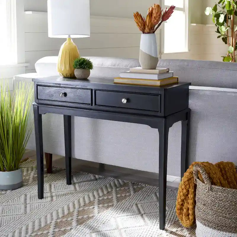 2-Drawer Console Table with Elegant French Country Design