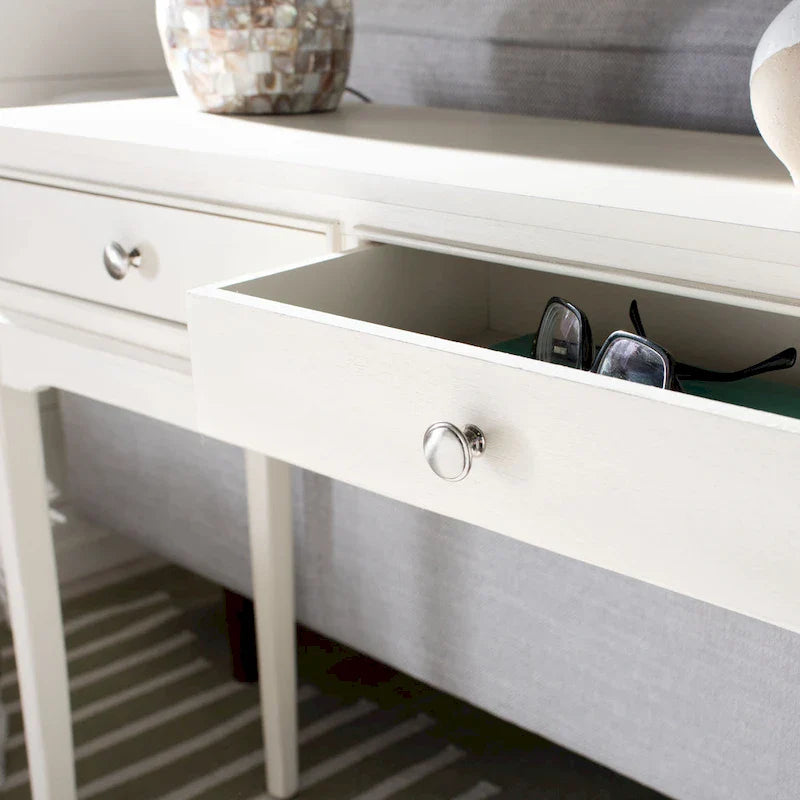 2-Drawer Console Table with Elegant French Country Design 4