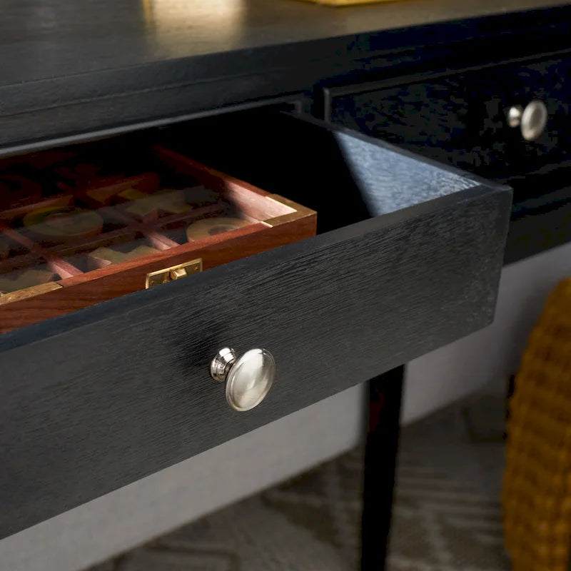2-Drawer Console Table with Elegant French Country Design 26