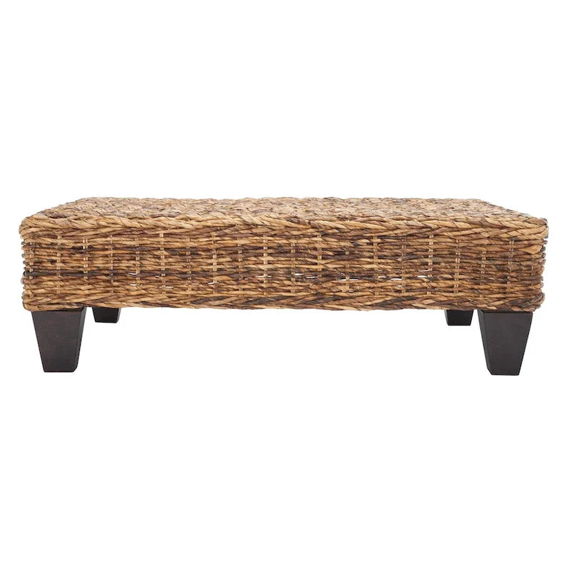 SAFAVIEH Caron Natural Wicker Bench - Washed Finish - Dimensions: 41"W x 28"D x 12"H 21