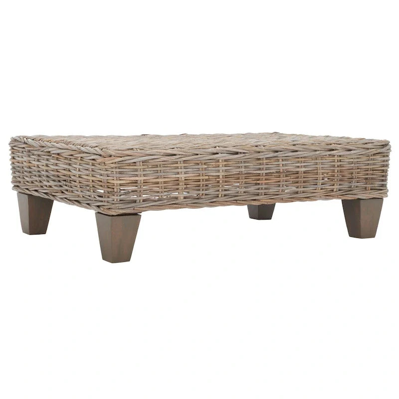 SAFAVIEH Caron Natural Wicker Bench - Washed Finish - Dimensions: 41"W x 28"D x 12"H 6