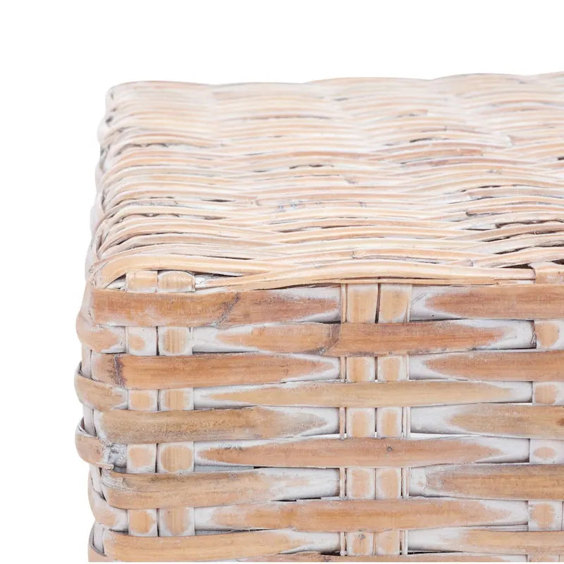 SAFAVIEH Caron Natural Wicker Bench - Washed Finish - Dimensions: 41"W x 28"D x 12"H 18