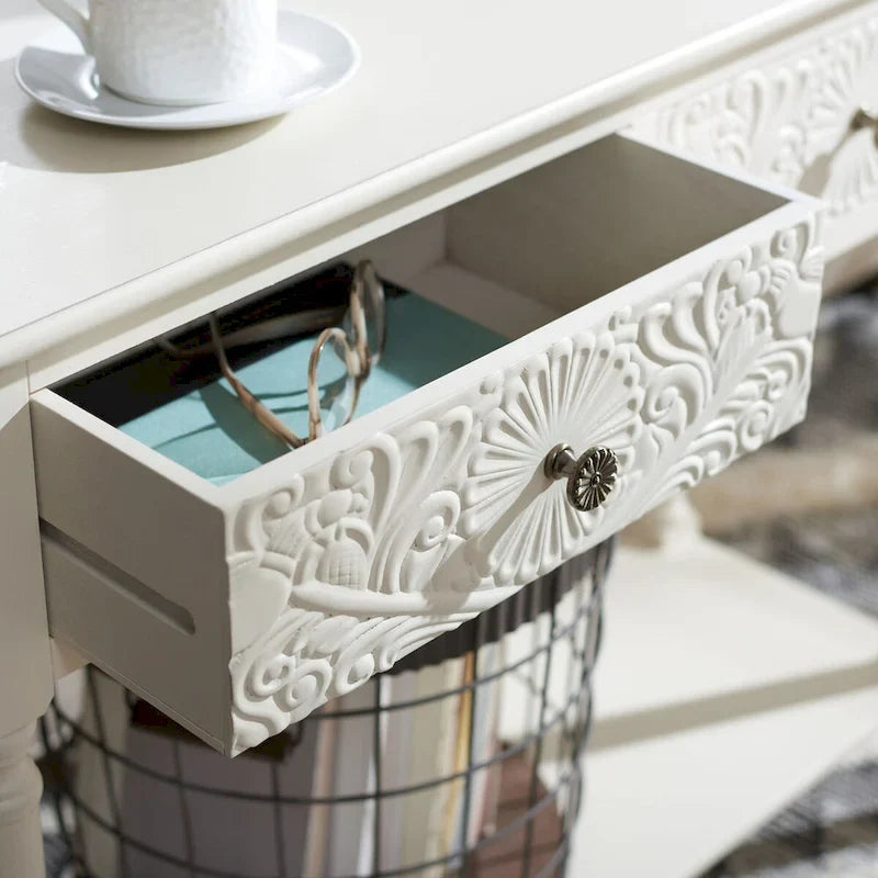 SAFAVIEH Leonia Console Table with 2 Drawers - Dimensions: 35.5" W x 13" L x 29.5" H 5