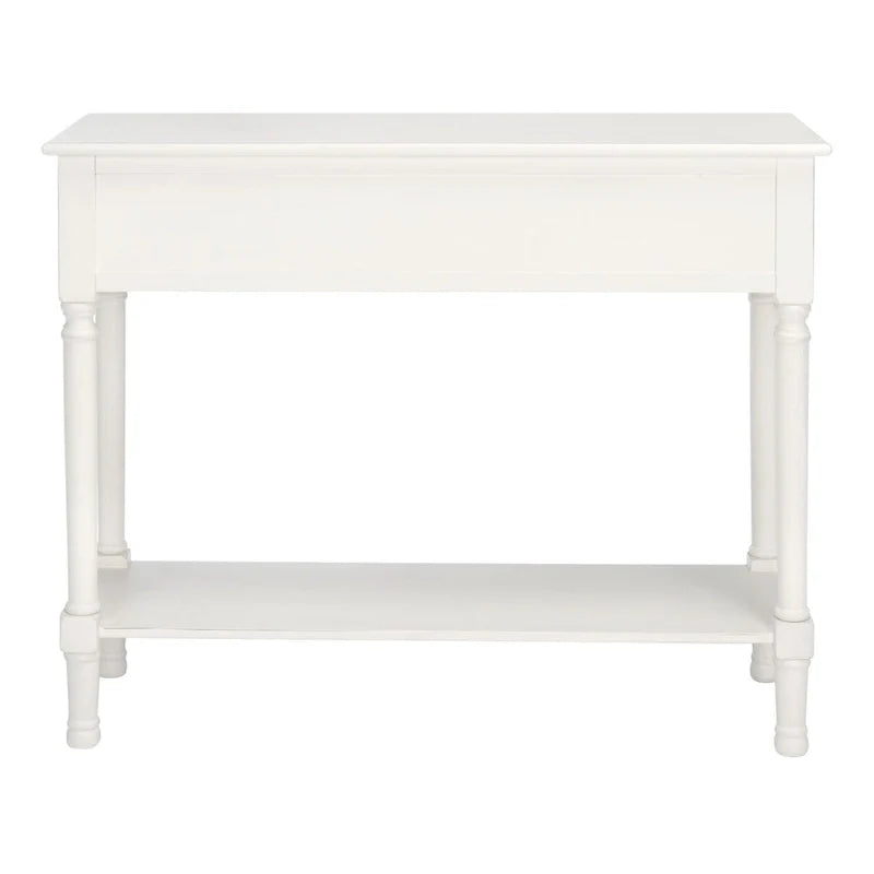 Carved Console Table with Drawers and Shelf 11