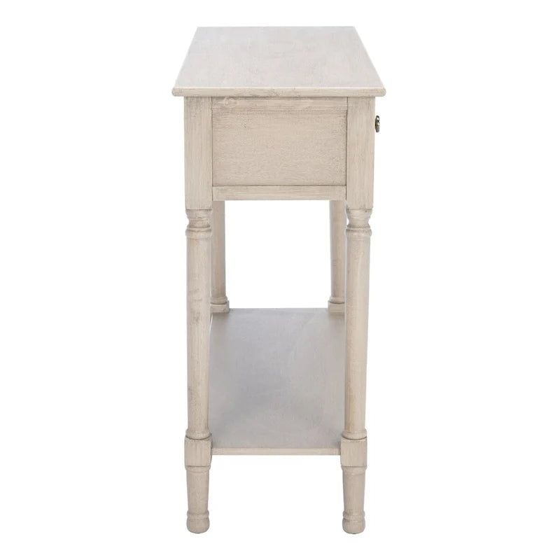 Carved Console Table with Drawers and Shelf 20