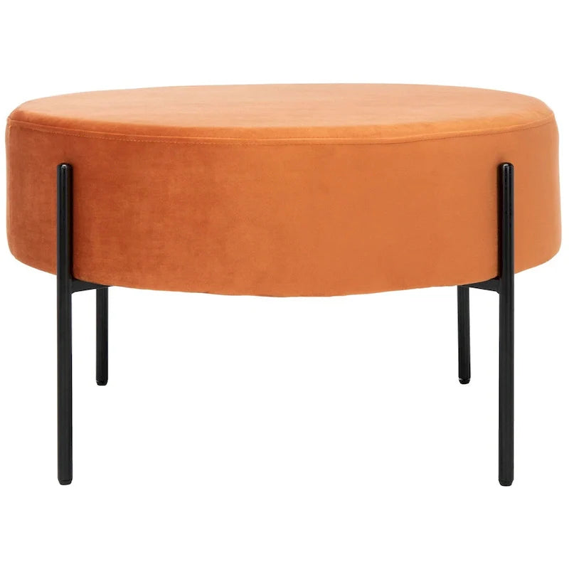 SAFAVIEH Shianne Round Velvet Cocktail Ottoman Table 5
