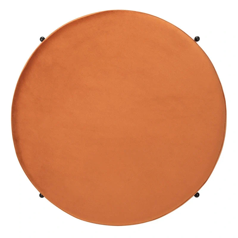 SAFAVIEH Shianne Round Velvet Cocktail Ottoman Table 8