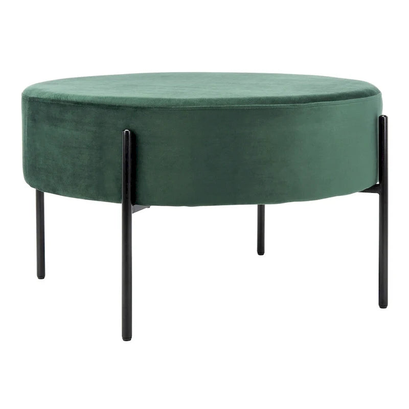 SAFAVIEH Shianne Round Velvet Cocktail Ottoman Table 13