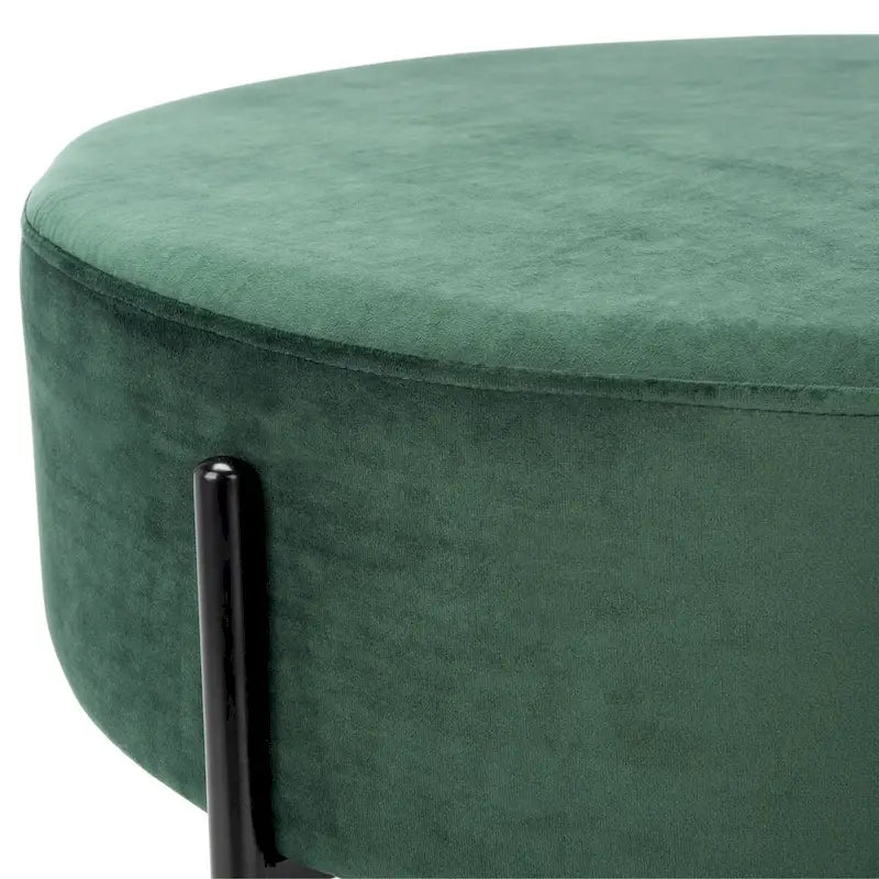 SAFAVIEH Shianne Round Velvet Cocktail Ottoman Table 16