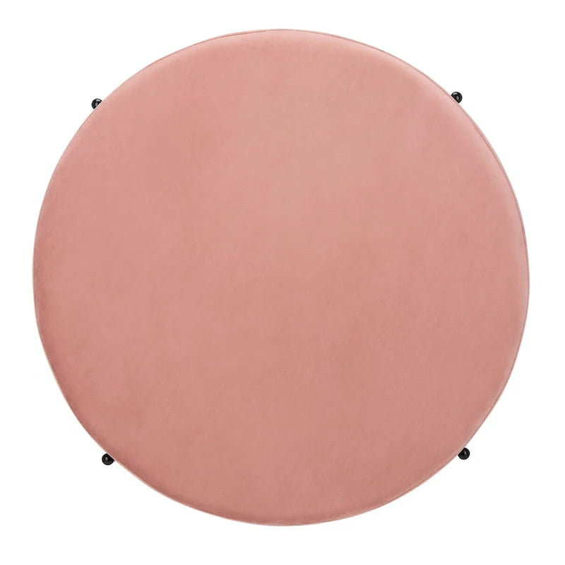 SAFAVIEH Shianne Round Velvet Cocktail Ottoman Table 21