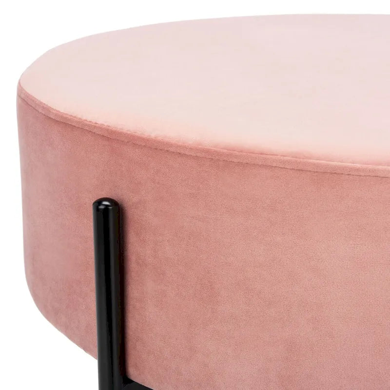 SAFAVIEH Shianne Round Velvet Cocktail Ottoman Table 22