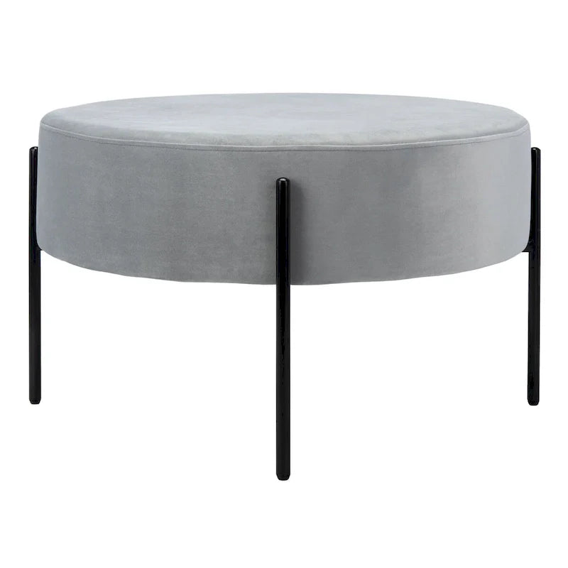SAFAVIEH Shianne Round Velvet Cocktail Ottoman Table 26