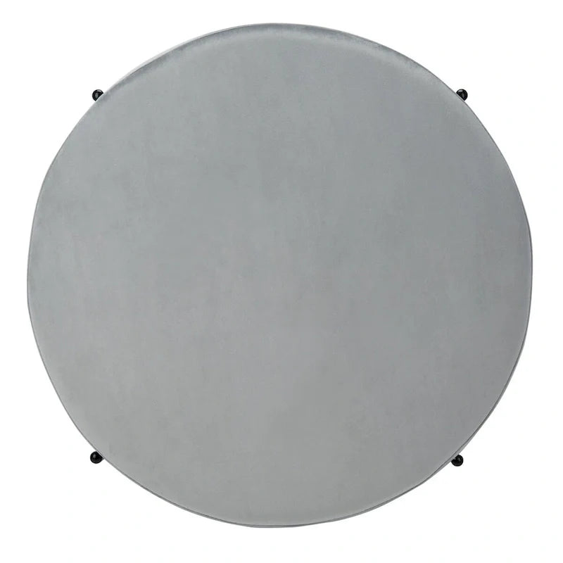 SAFAVIEH Shianne Round Velvet Cocktail Ottoman Table 27