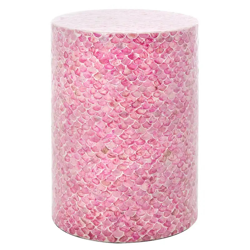 SAFAVIEH Rilla Dark Pink Round Accent Table - Dimensions: 13.8" W x 13.8" L x 19.7" H 2