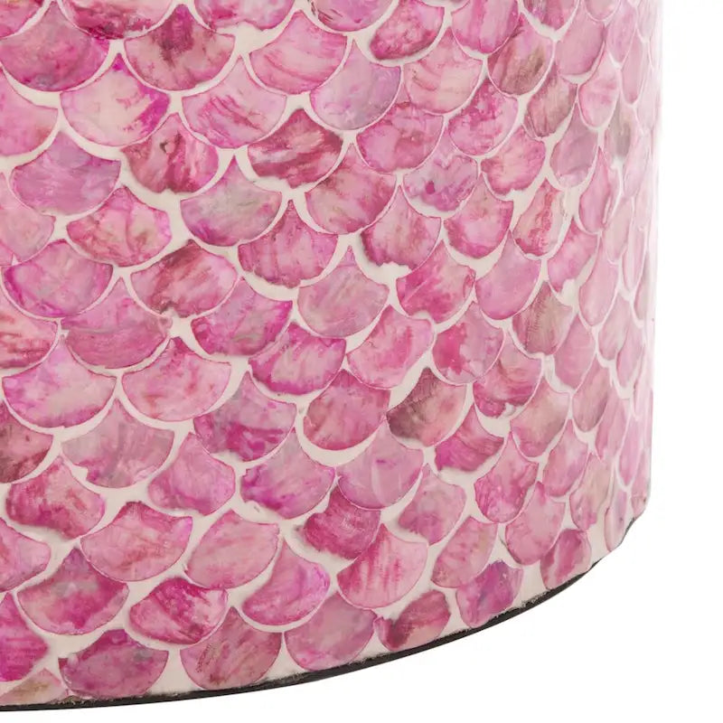 SAFAVIEH Rilla Dark Pink Round Accent Table - Dimensions: 13.8" W x 13.8" L x 19.7" H 3