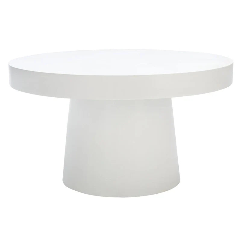 SAFAVIEH Berenice Round Coffee Table - Paper Mache - Dimensions: 31.6" W x 31.6" L x 17.8" H 3