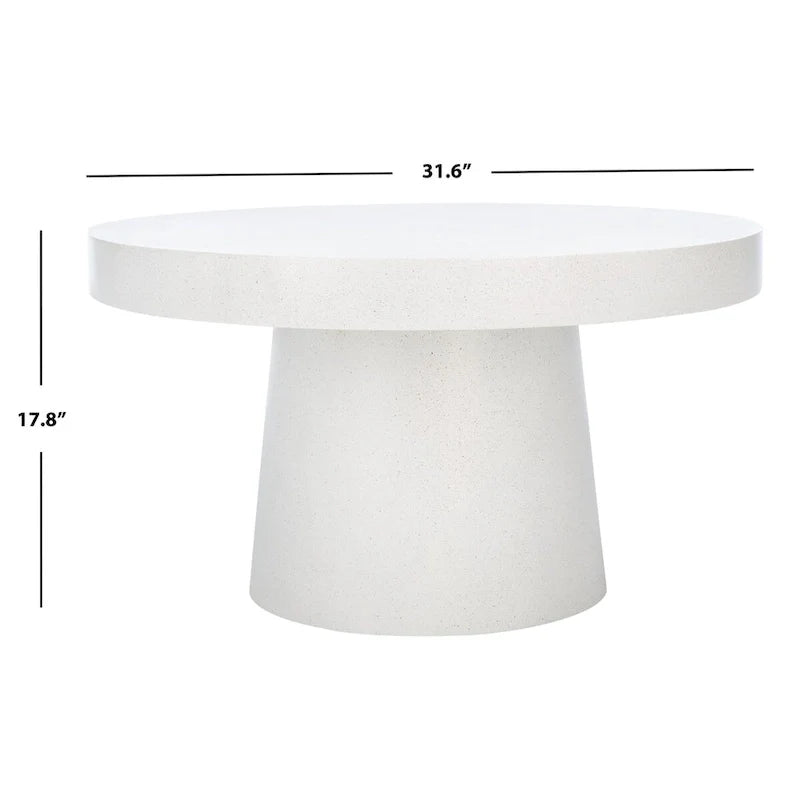 SAFAVIEH Berenice Round Coffee Table - Paper Mache - Dimensions: 31.6" W x 31.6" L x 17.8" H 13