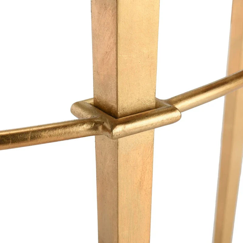 SAFAVIEH Couture Zelda Antique Gold Glass Console Table - Dimensions: 36" W x 15" D x 31" H 3