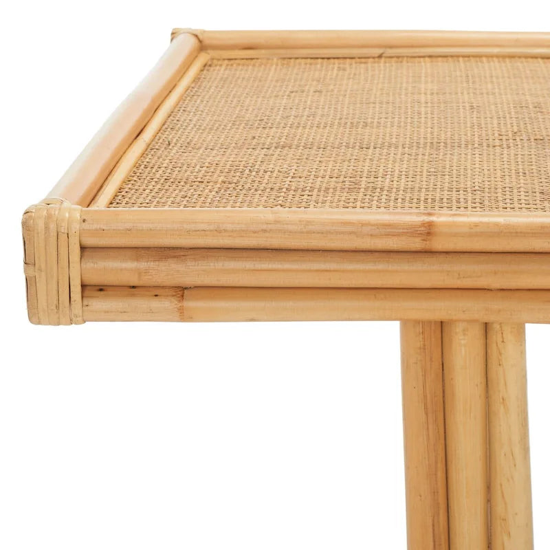 SAFAVIEH Gerdhilde Tropical Boho Coastal Rattan Rectangle Coffee Table - 47" W x 24" D x 18" H 3