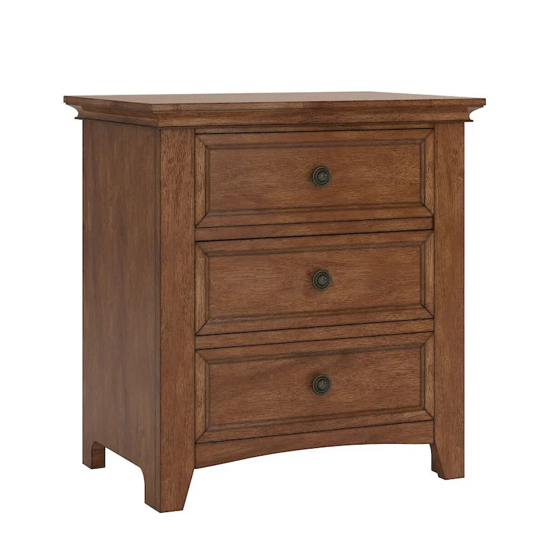 iNSPIRE Q Classic Ediline 3-Drawer Wooden Nightstand with Charging Station 8