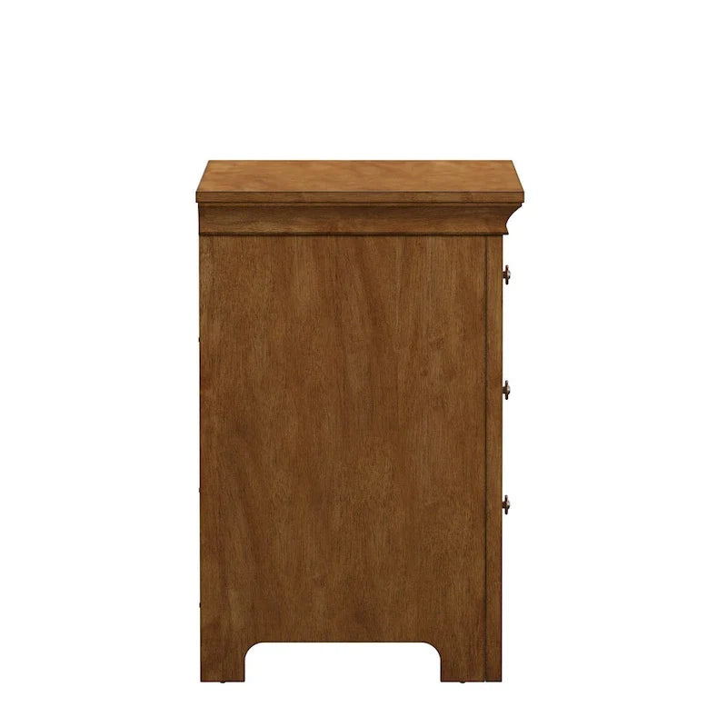 iNSPIRE Q Classic Ediline 3-Drawer Wooden Nightstand with Charging Station 10