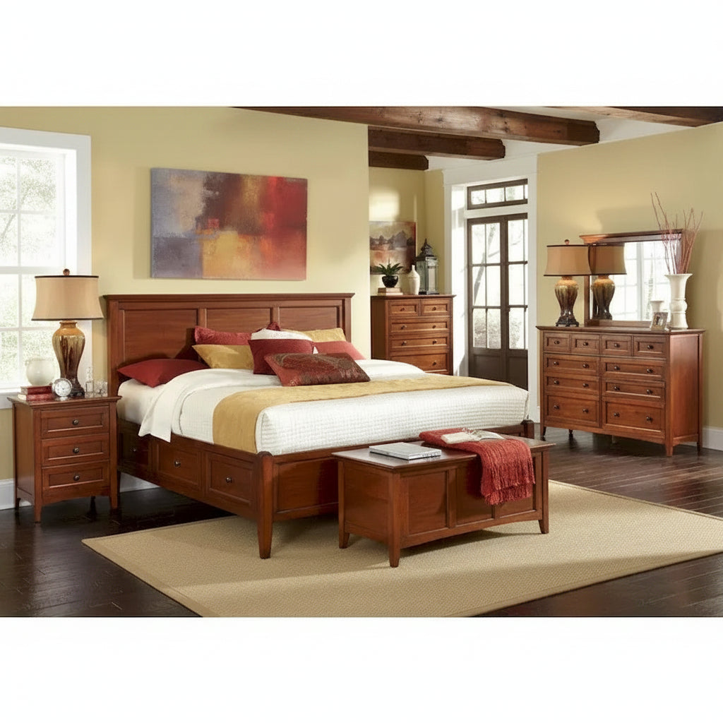 Simply Solid Aiden 6-Piece Queen Bedroom Set in Solid Wood