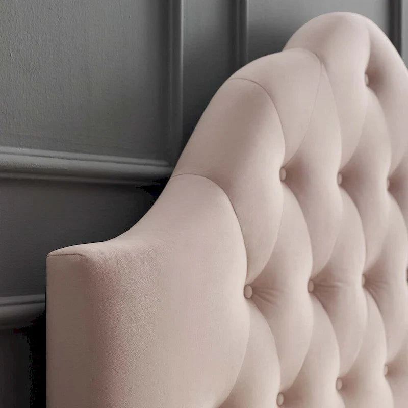 Carson Carrington Labbsand Twin Velvet Headboard with Diamond Tufting 3