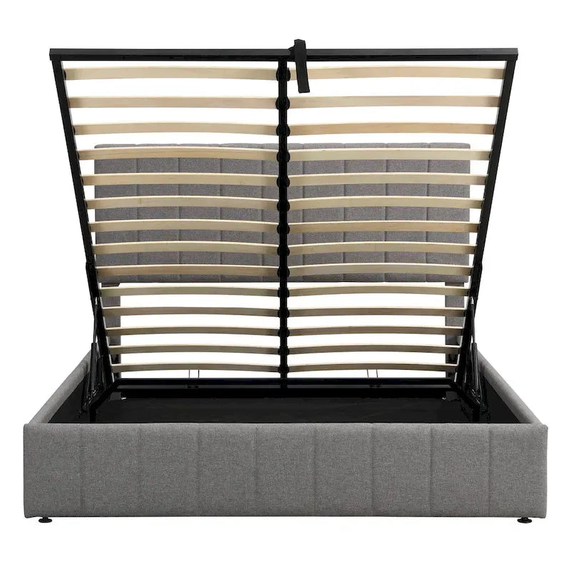 Upholstered Platform Bed with Lift-Up Storage - Full/Queen Size 8