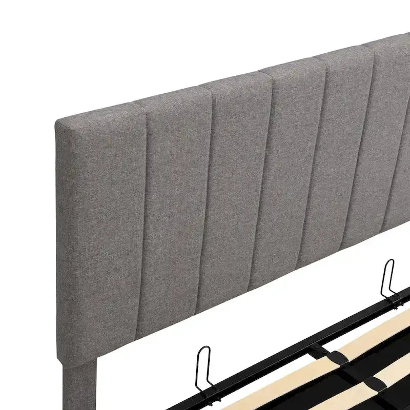 Upholstered Platform Bed with Lift-Up Storage - Full/Queen Size 10