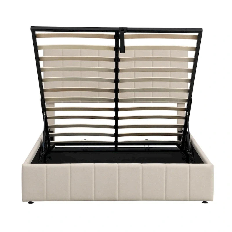 Upholstered Platform Bed with Lift-Up Storage - Full/Queen Size 15