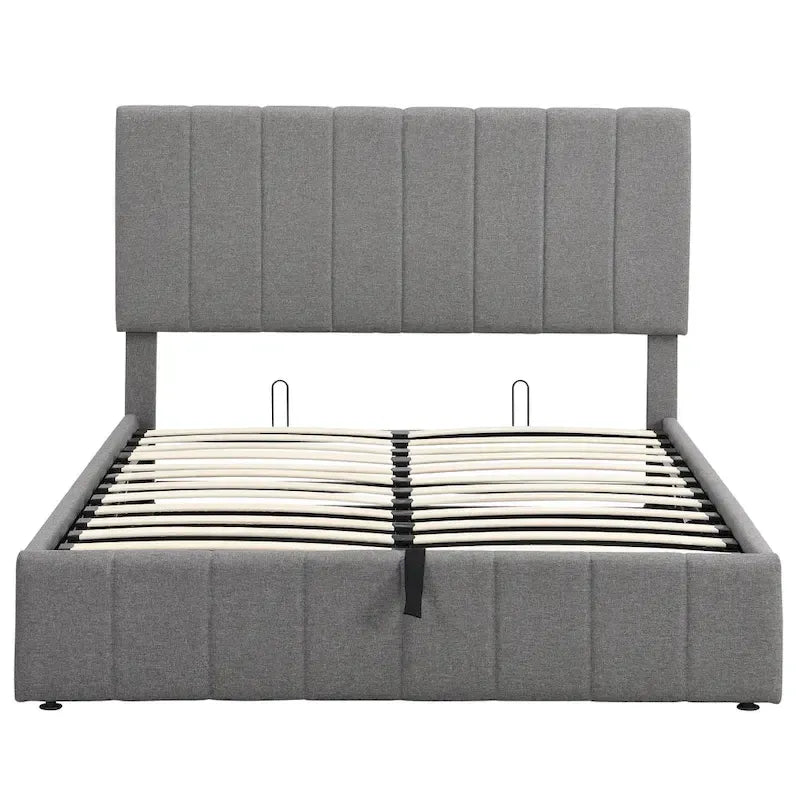 Upholstered Platform Bed with Lift-Up Storage - Full/Queen Size 26