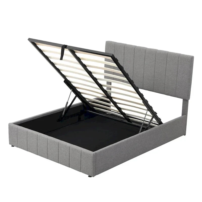 Upholstered Platform Bed with Lift-Up Storage - Full/Queen Size 28