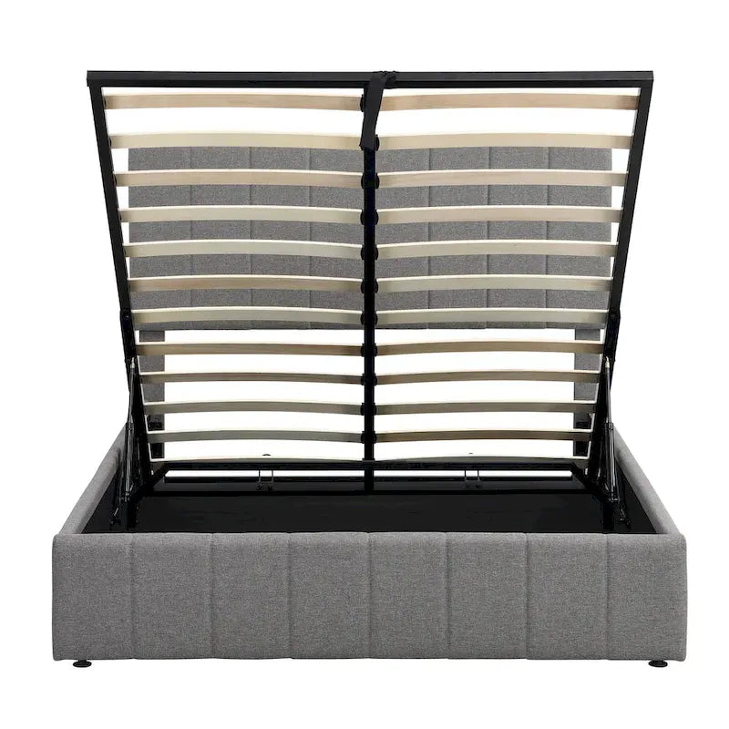 Upholstered Platform Bed with Lift-Up Storage - Full/Queen Size 29