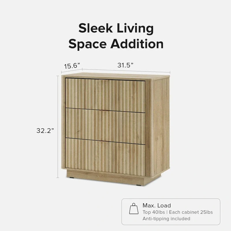 Brooklyn 3-Drawer Dresser by Mopio 1