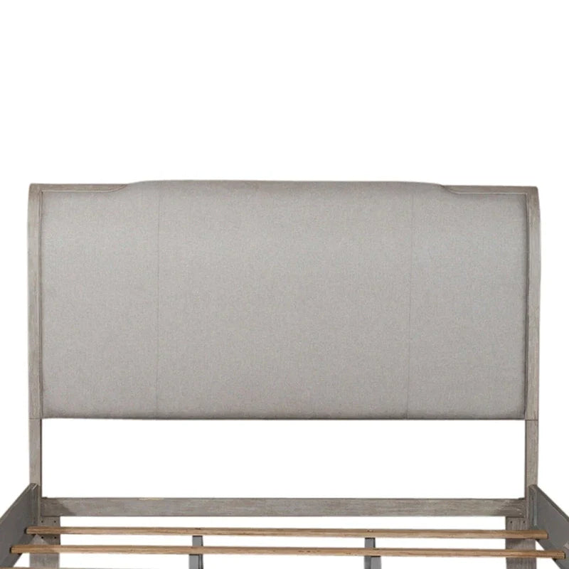 Belmar King Upholstered Bed in Washed Taupe and Silver Champagne 4